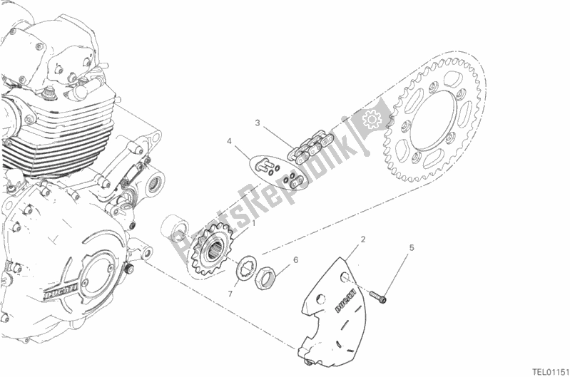 Wszystkie części do Z? Batka Przednia - ? A? Cuch Ducati Scrambler 1100 Sport 2018